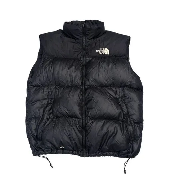 Vintage The North Face Nuptse Jacket Vest Black XXL Goose Down Jacket - Picture 3 of 15